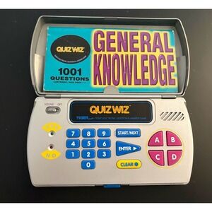 1993 Tiger Electronics Quiz Wiz‎ Electronic Game, Cartridge & Book Vintage Works